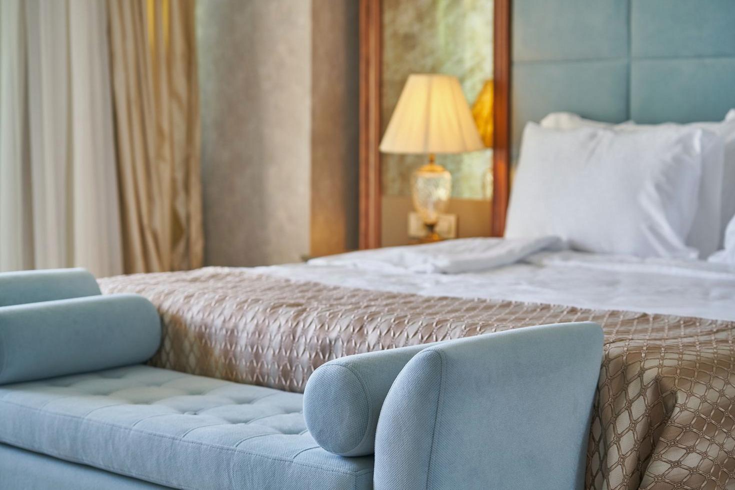 Elegant hotel room interior at Rarebliss